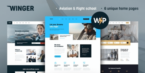 Winger v1.0.16 - Aviation & Flight School WordPress Theme
